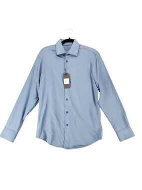 Brooklyn Brigade Shirt Mens Medium Blue Long Sleeve Button Up Modern Slim *NWT*